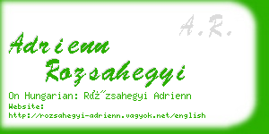 adrienn rozsahegyi business card